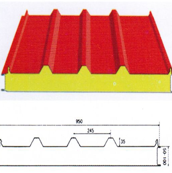 聚氨酯PU夾芯屋面板YX35-245-950型